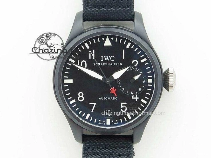 MIROTIME 0509 Pilot Chrono SS AZF 1:1 Best Edition Black Dial Orange Markers on Brown Leather Strap A EasyCare 7065